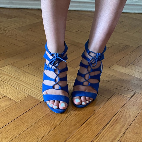 Steve Madden Madden Girl Blue Heel Sandals - Picture 2 of 4